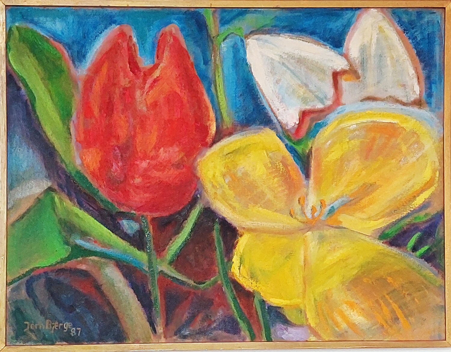 Forårsflora Joern Bjerge Original painting for sale