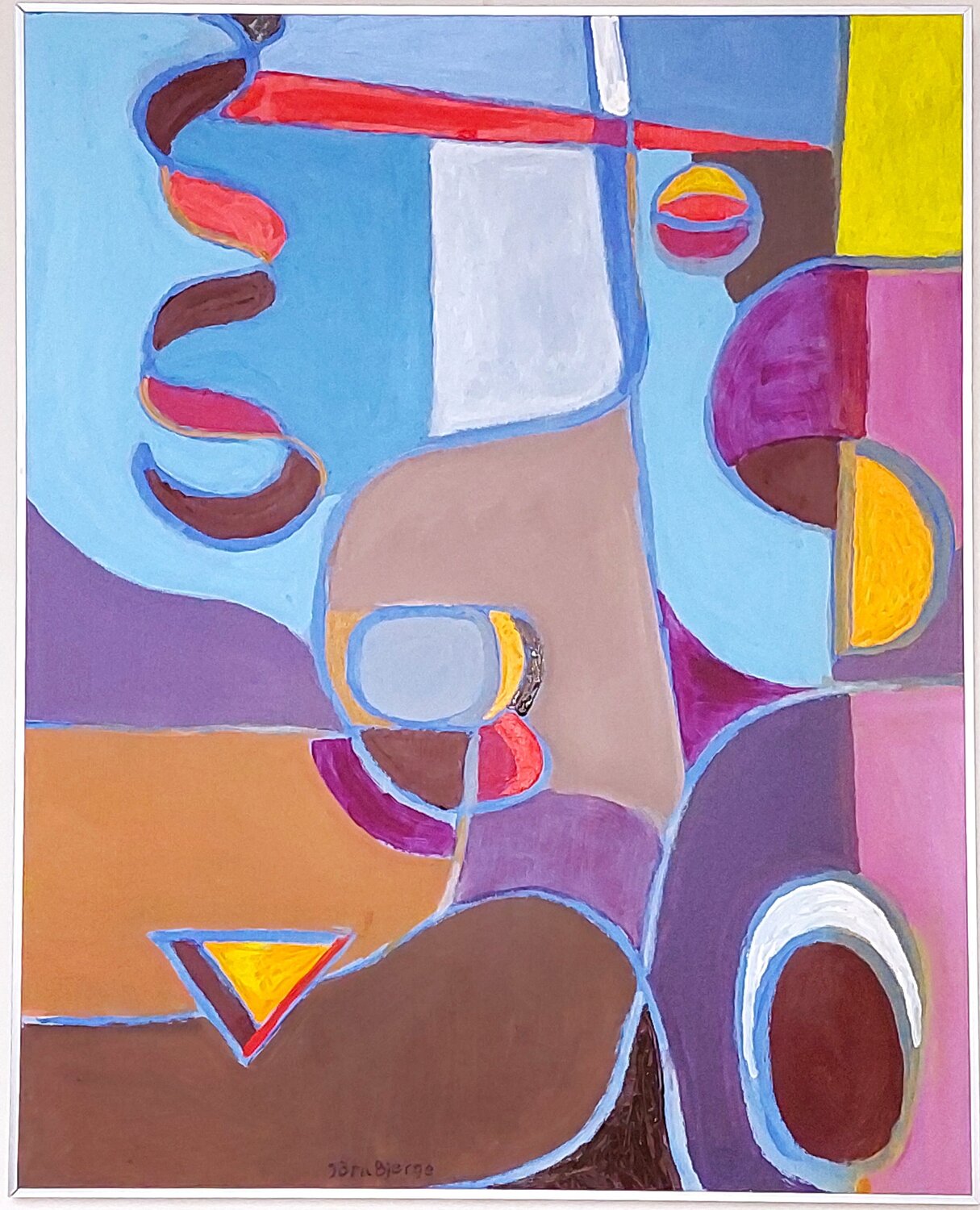 Storken er her - giv plads Joern Bjerge Original painting for sale