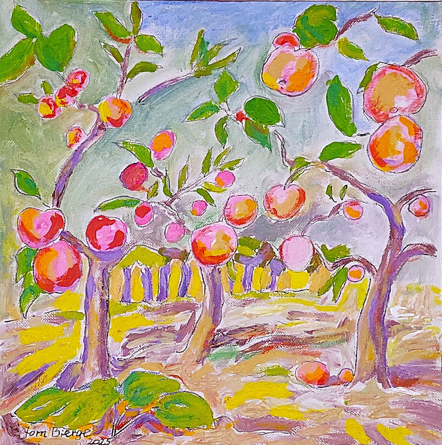 Frugthave Joern Bjerge Original painting for sale