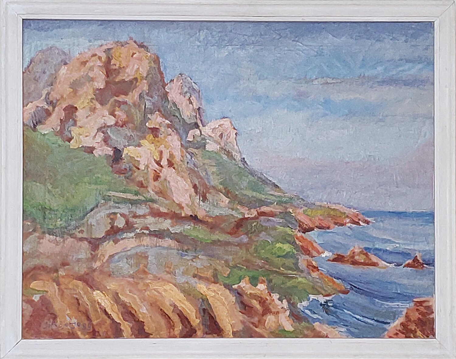 Klinter ved Middelhavet Joern Bjerge Original painting for sale