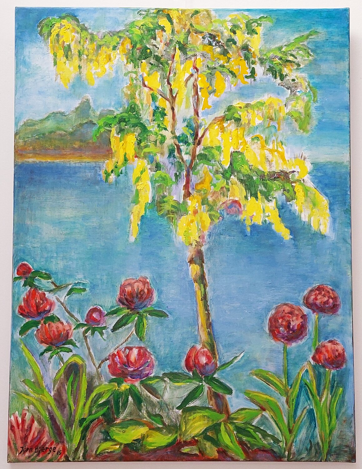Guldregn Joern Bjerge Original painting for sale