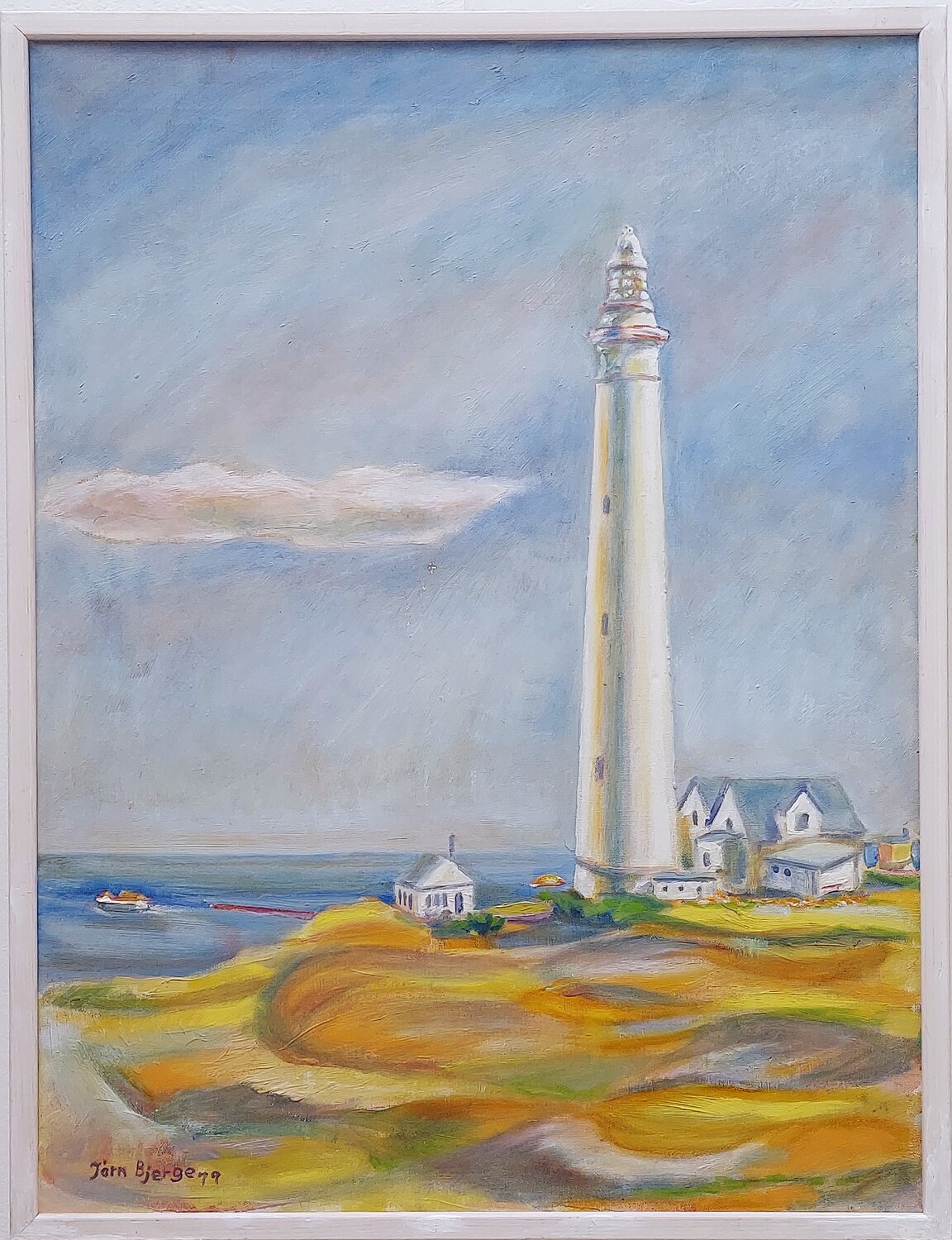 Fyret Hirtshals Joern Bjerge Original painting for sale