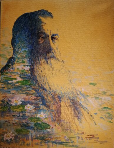 Ritratto di Claude Monet by Silvio Ricci, Painting for Sale on Select