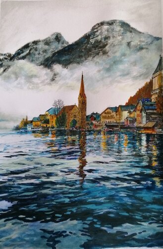 Halstatt by Silvio Ricci, Painting for Sale on Select