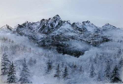Montagna by Silvio Ricci, Painting for Sale on Select