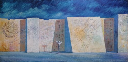 Le porte del tempo by Silvio Ricci, Painting for Sale on Select