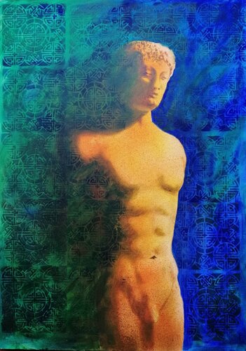 Kouros by Silvio Ricci, Painting for Sale on Select
