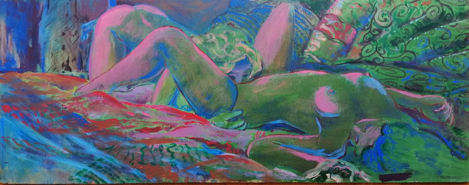 Coppia con amante Silvio Ricci Original painting for sale