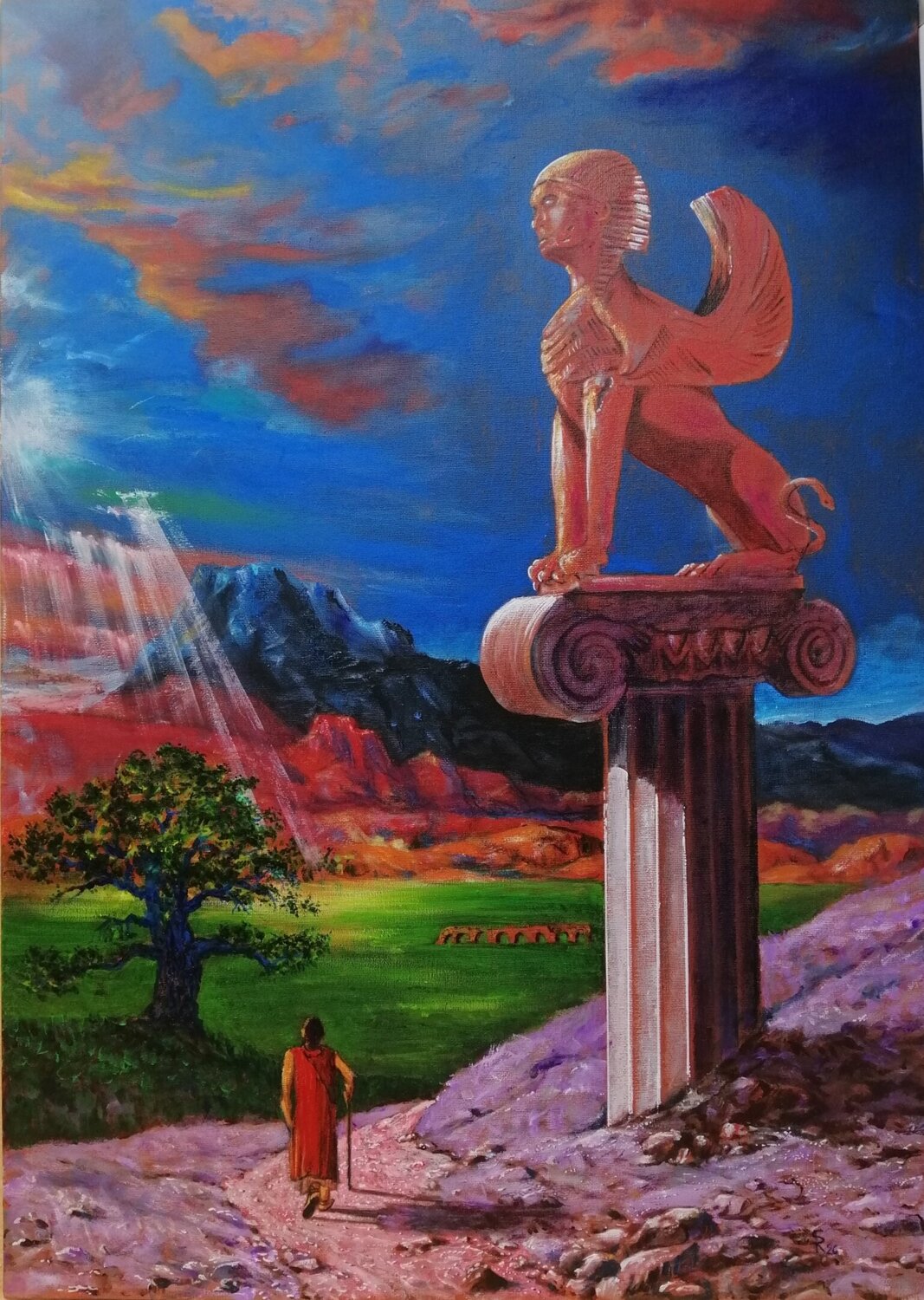 Edipo re Silvio Ricci Original painting for sale