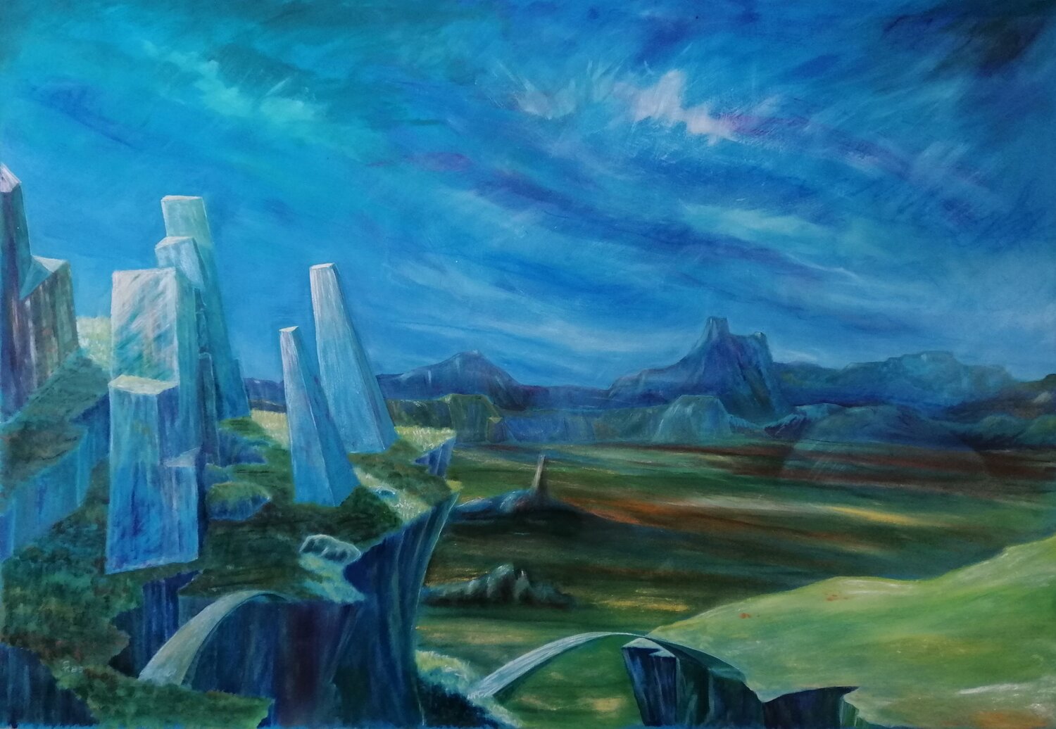 Montagne di cristallo Silvio Ricci Original painting for sale