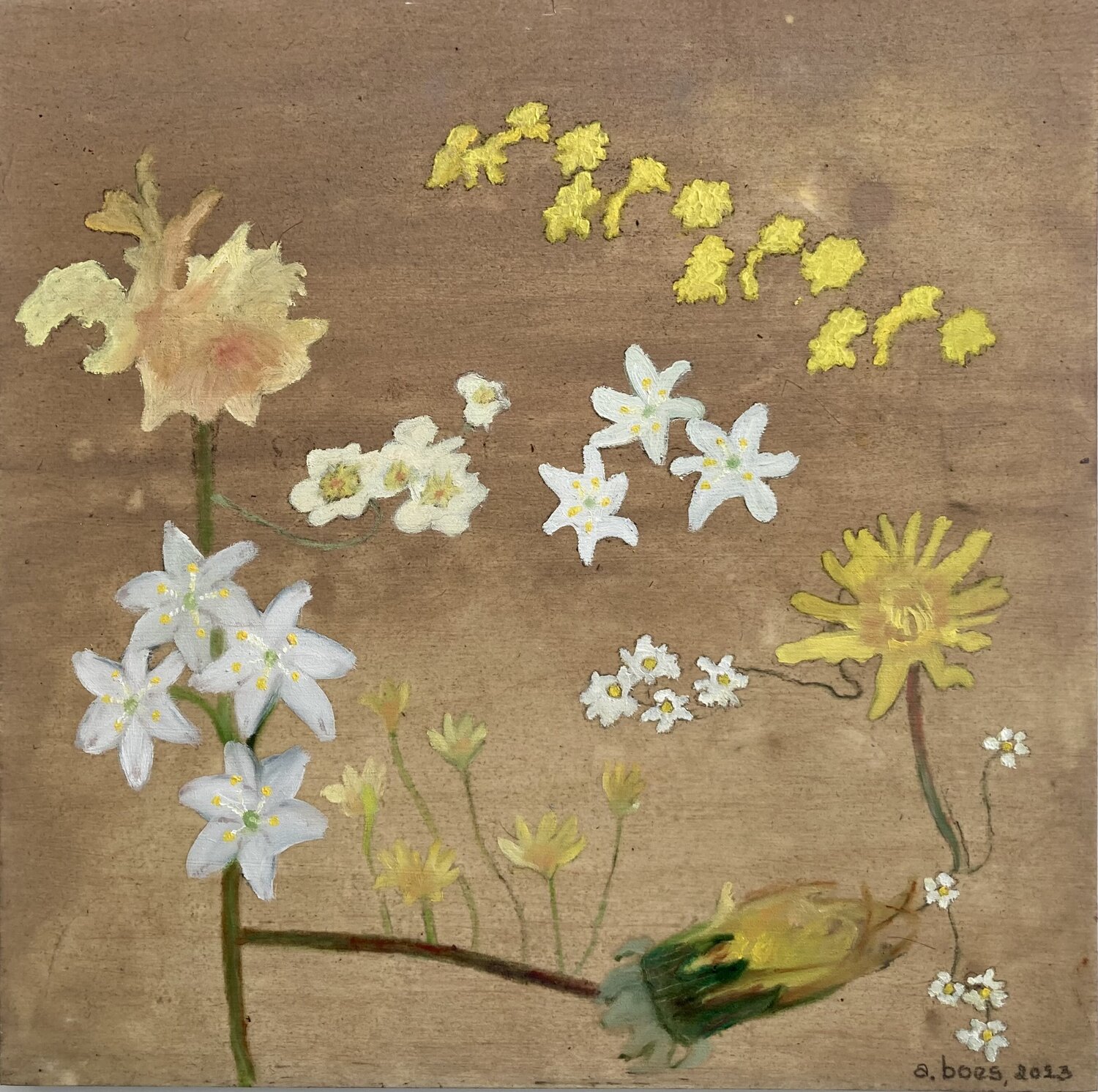 yellow Agnes Boes Original painting for sale