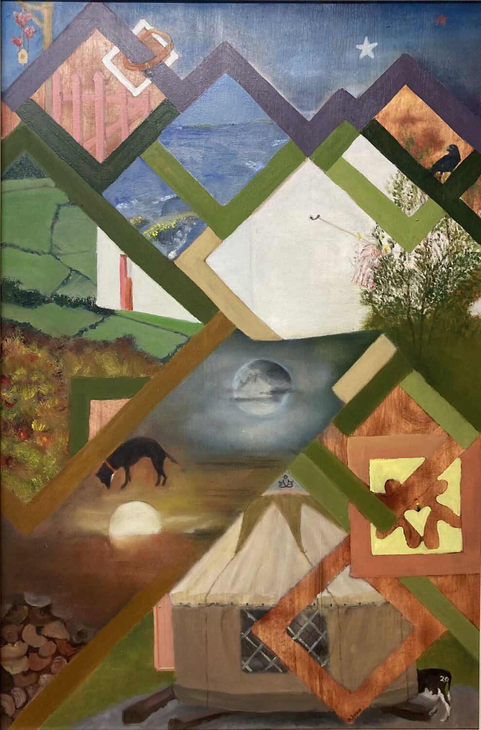 the diamond of now Agnes Boes Original painting for sale