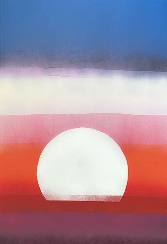 "Red Sun" by Anton Kaestner, Painting for Sale on Select