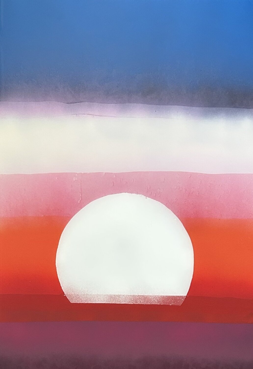 "Red Sun" Anton Kaestner Original painting for sale