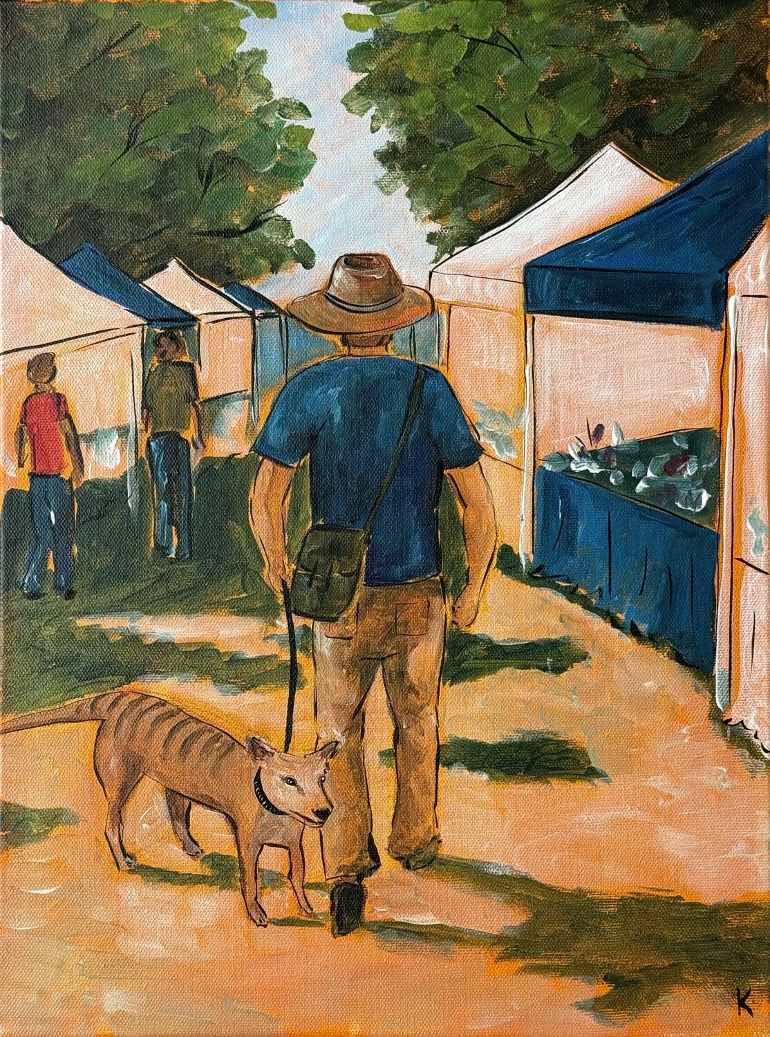 The Lost Pet of Hobart Komal Sharma Original painting for sale