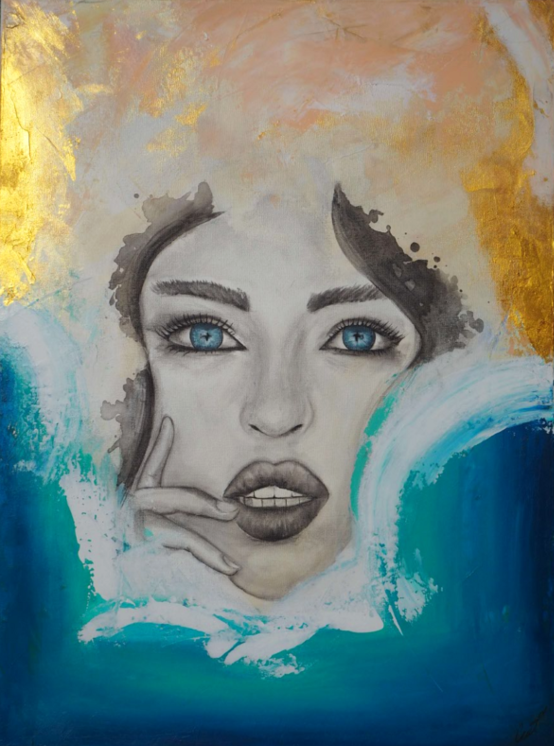 Welle des Loslassens Christina Wanke Original painting for sale