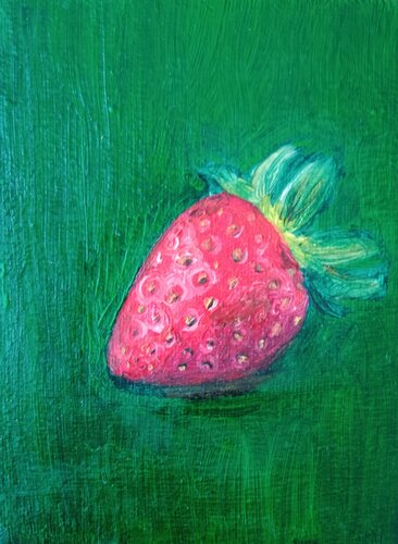 Comida 05 - Fresa by Laurianne Lopez, Painting for Sale on Select