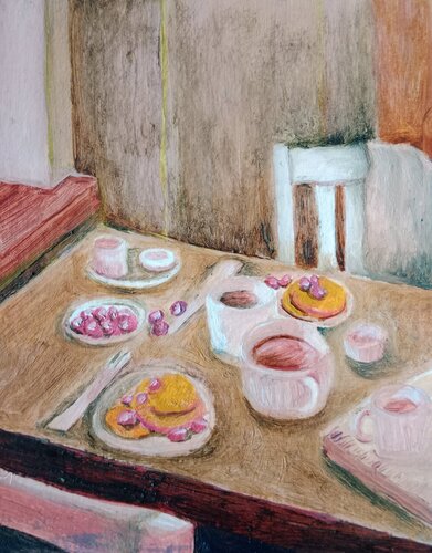 Breakfast by Laurianne Lopez, Painting for Sale on Select
