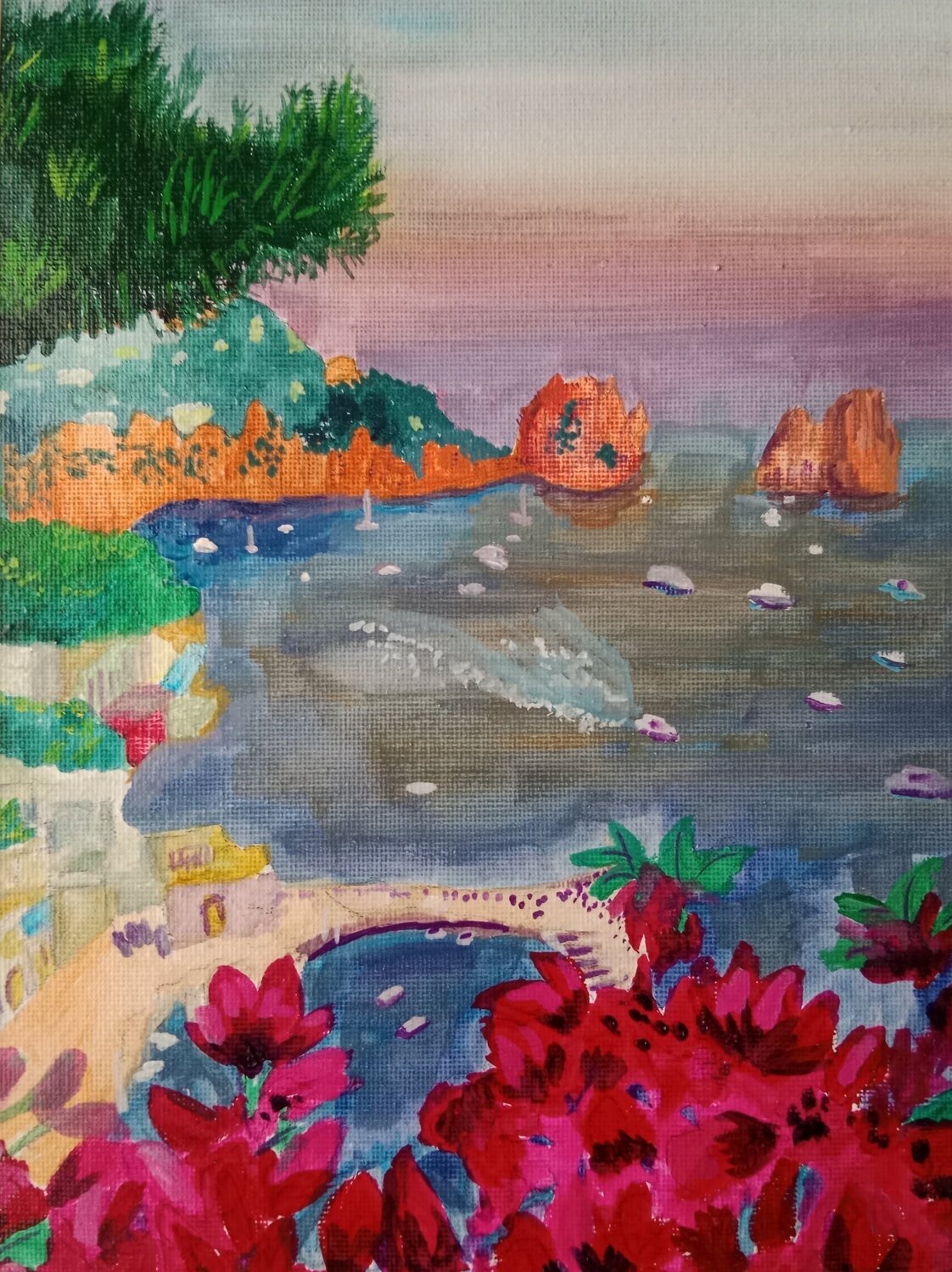 Seaside Laurianne Lopez Original painting for sale