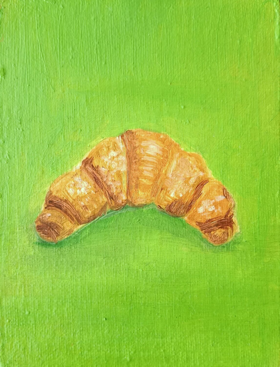 Comida 06 - Croissant Laurianne Lopez Original painting for sale