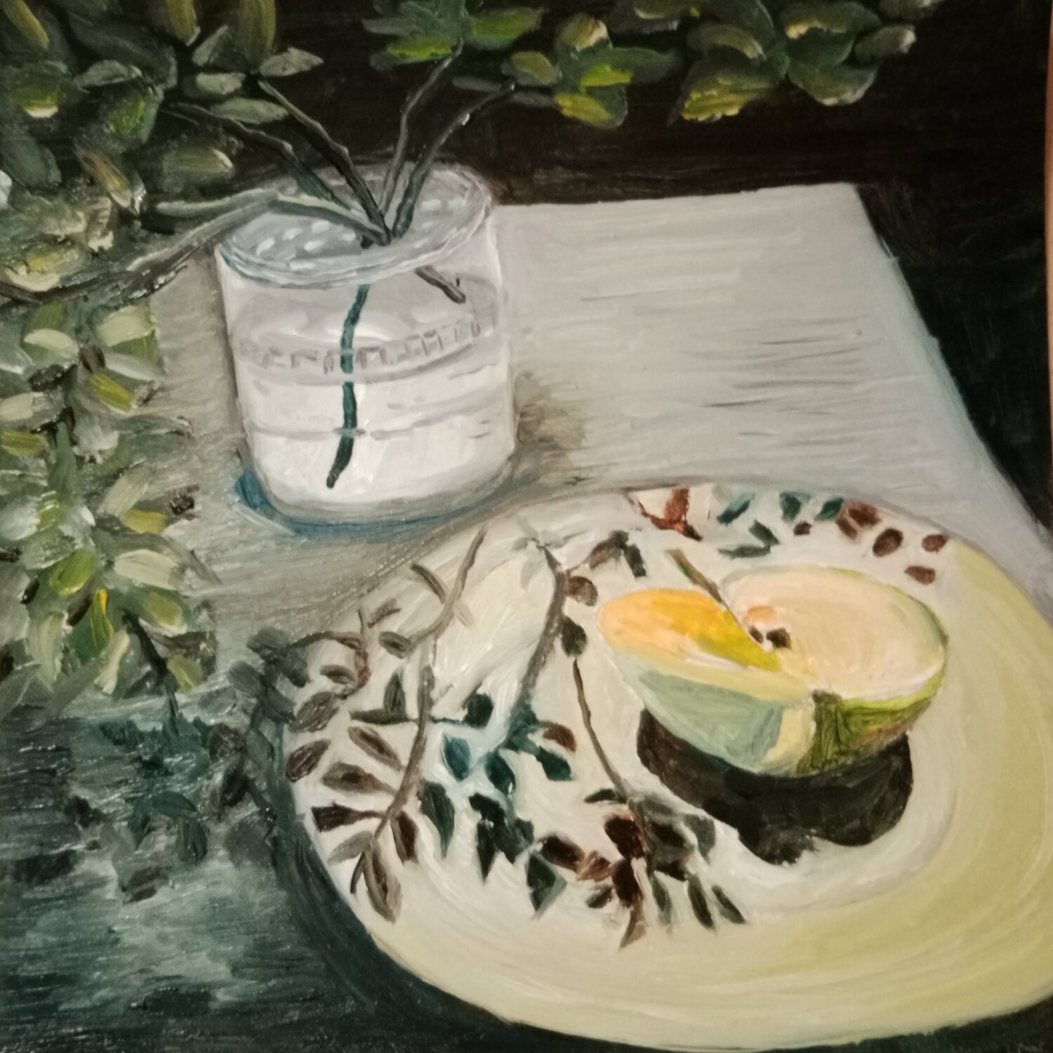 Quiet moment 02 Laurianne Lopez Original painting for sale
