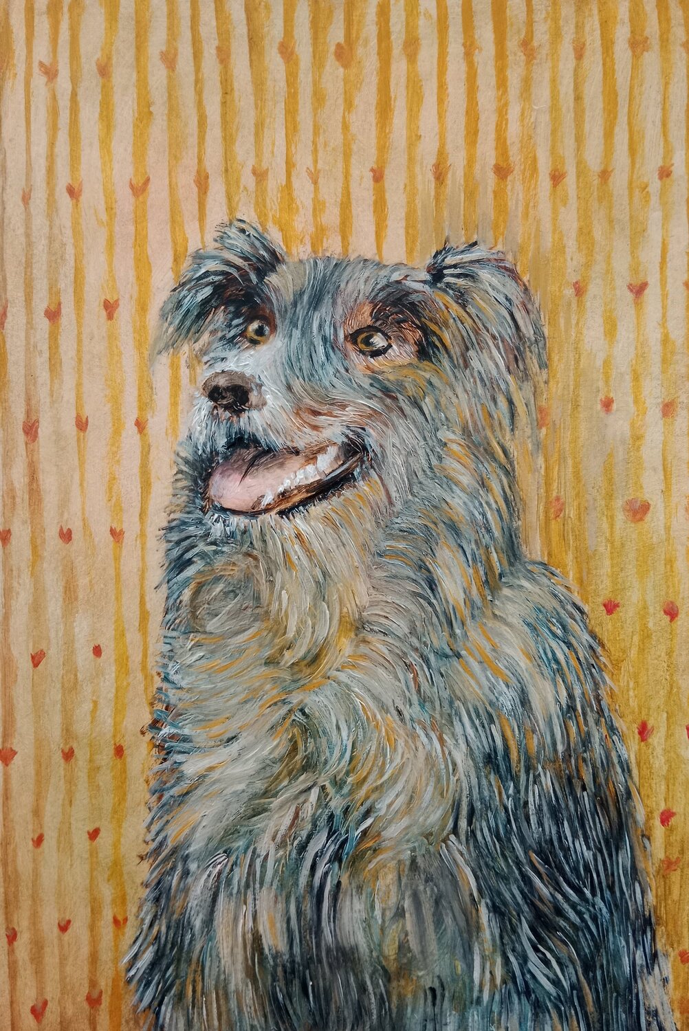 Perro feliz Laurianne Lopez Original painting for sale