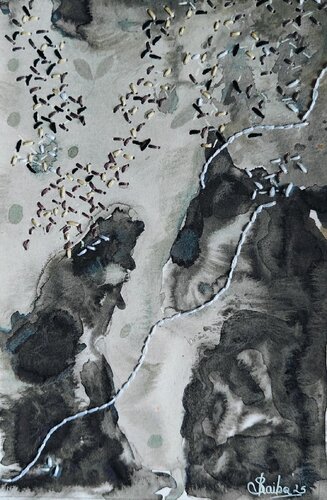 Memories 15 - Interwoven Moments by Shaiba Rajesh, Painting for Sale on Select