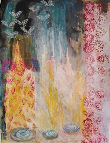 Memories 36 - Interwoven Moments by Shaiba Rajesh, Painting for Sale on Select