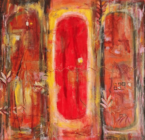 The Present, held by the past von Shaiba Rajesh, Malerei kaufen auf Select
