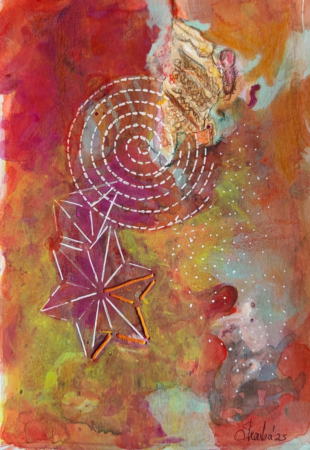 Memories 7 - Interwoven Moments Shaiba Rajesh Original painting for sale