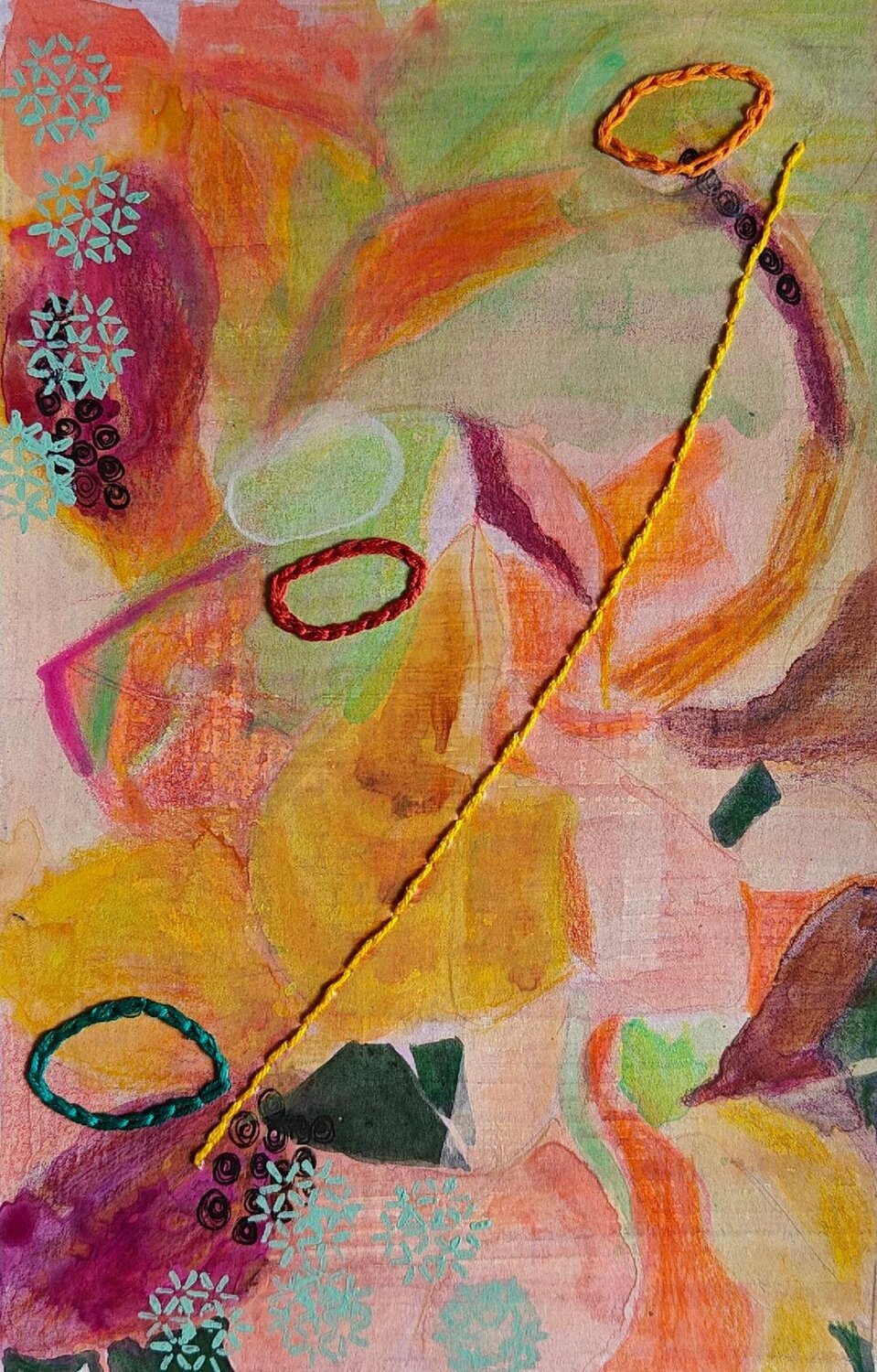 Memories 9 - Interwoven Moments Shaiba Rajesh Original painting for sale