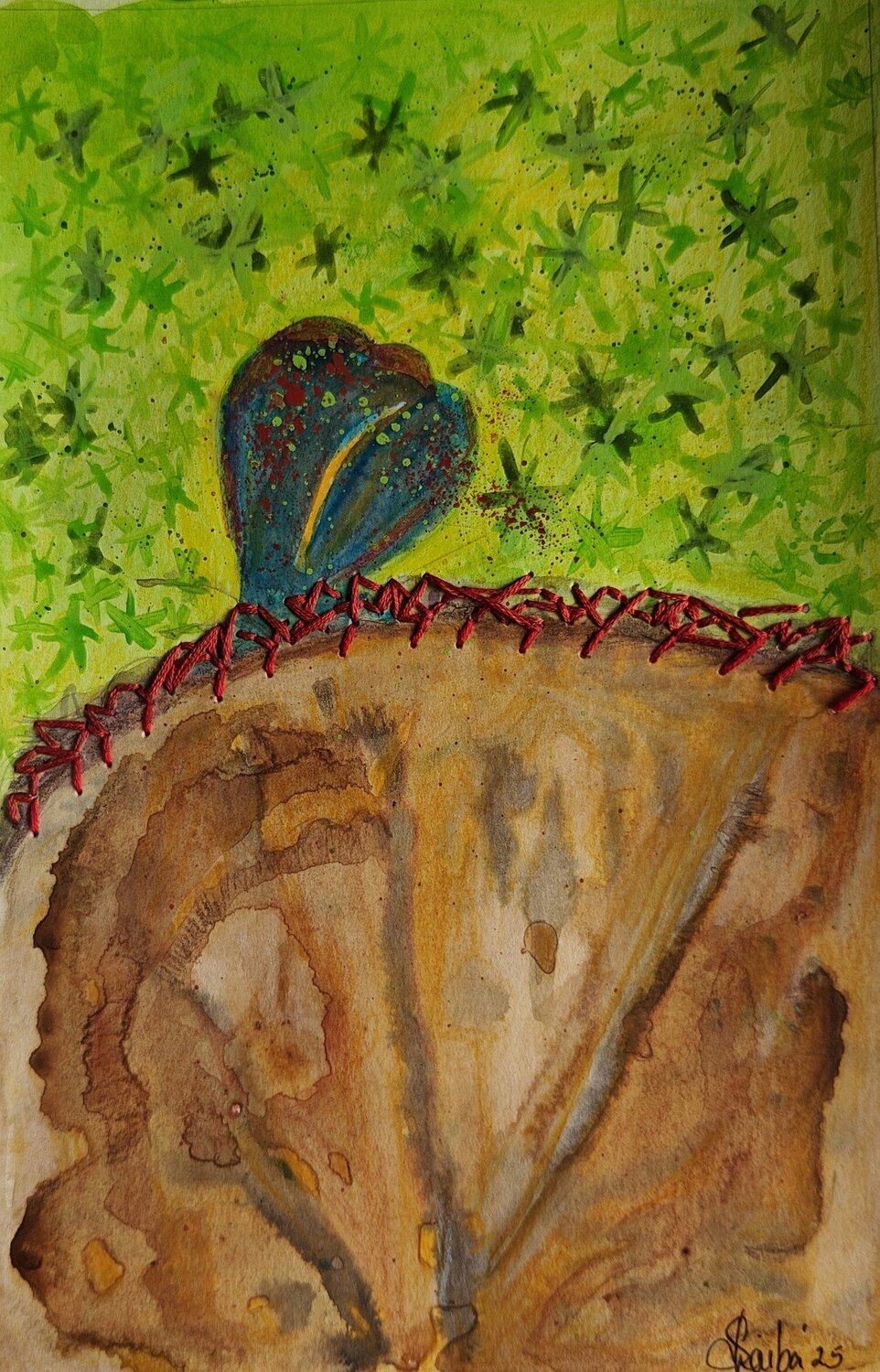 Memories 22 - Interwoven Moments Shaiba Rajesh Original painting for sale