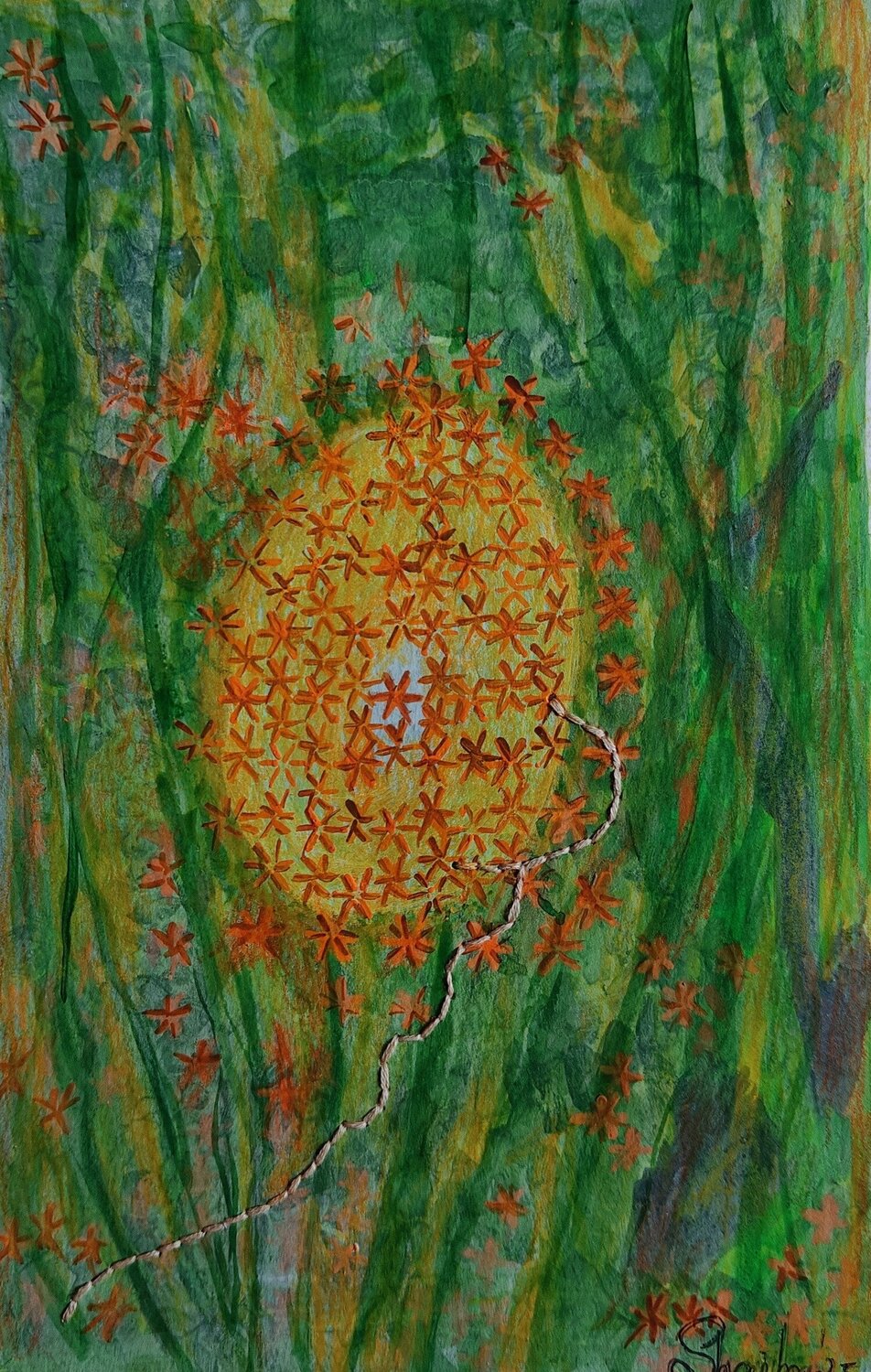 Memories 29 - Interwoven Moments Shaiba Rajesh Original painting for sale