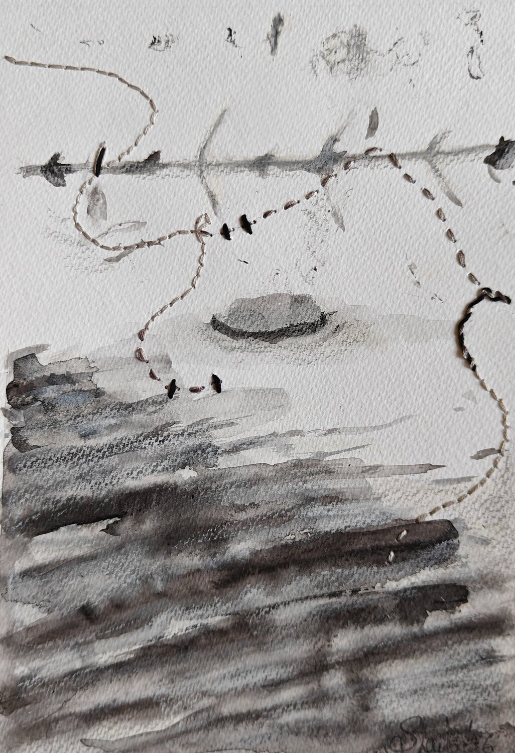 Memories 38 - Interwoven Moments Shaiba Rajesh Original painting for sale