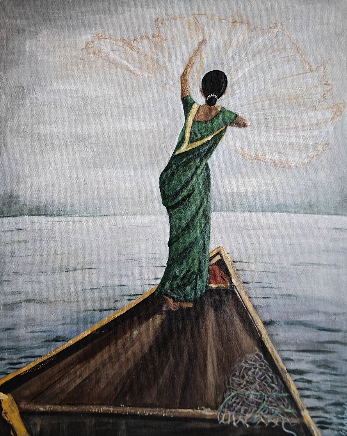 Where the Sea Flowers Shaiba Rajesh Original painting for sale