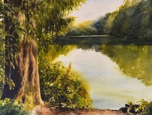 Saaler See V by Annett Coumont, Painting for Sale on Select
