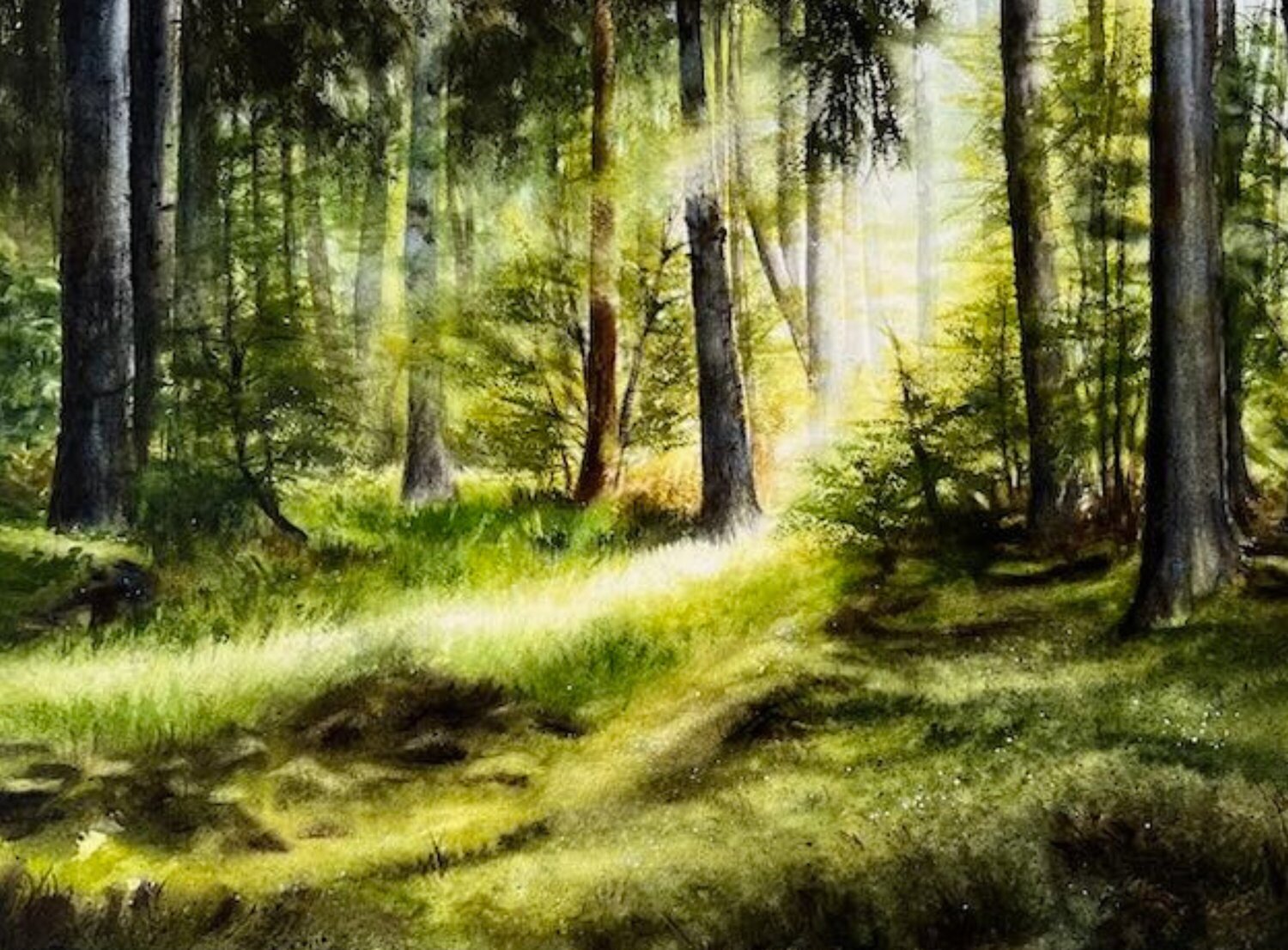 Forest Clearing Annett Coumont Original painting for sale