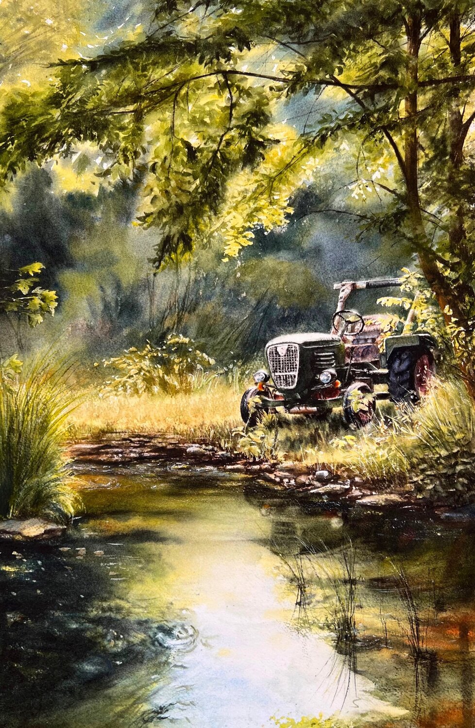 Echoes of the past Annett Coumont Original painting for sale