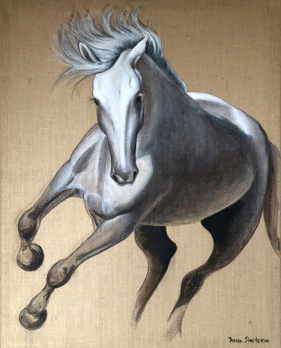 Quiet Strength by Daria Startseva, Painting for Sale on Select