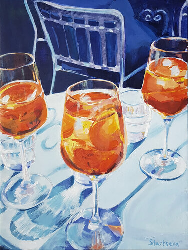 Apéro, Le Raymond by Daria Startseva, Painting for Sale on Select