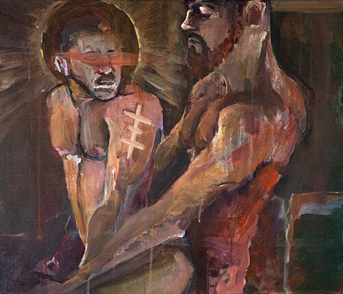 Die Begegnung by Marcel van Beek, Painting for Sale on Select