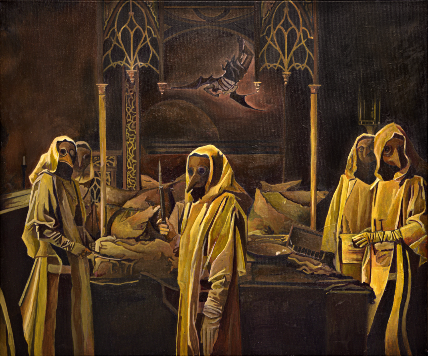 Siechtum nach dem Verlust der Freiheit Marcel van Beek Original painting for sale