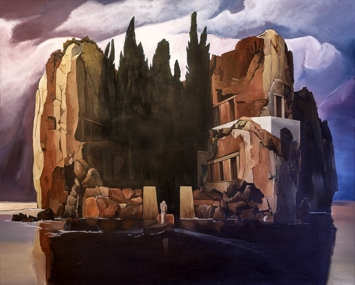 Die Toteninsel Marcel van Beek Original painting for sale