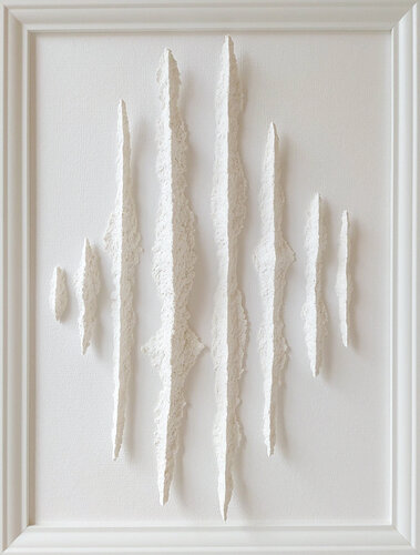 Echo in a White Cave | Minimalist Relief Paper Wall Art by Svetlana Grigoryeva, Sculpture for Sale on Select
