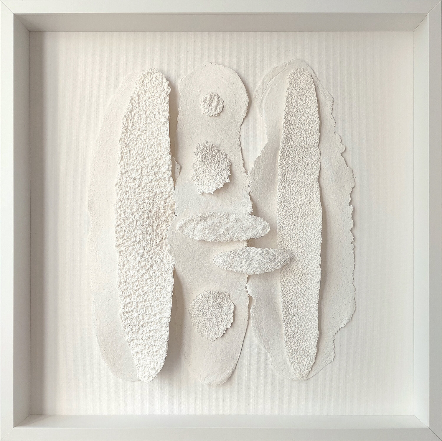 Gates of Silence - Minimalist White Paper Wall Art Svetlana Grigoryeva Sculpture for sale