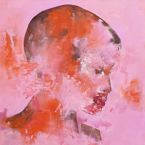 Face #112 - power of color by Monika Lehmann, Painting for Sale on Select