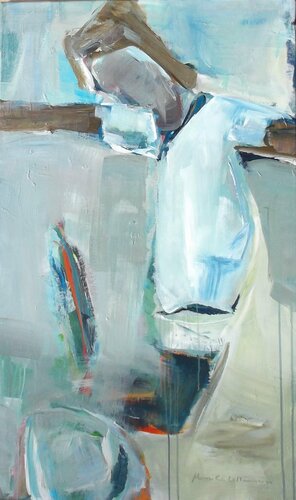 Football - Body warmup by Monika Lehmann, Painting for Sale on Select