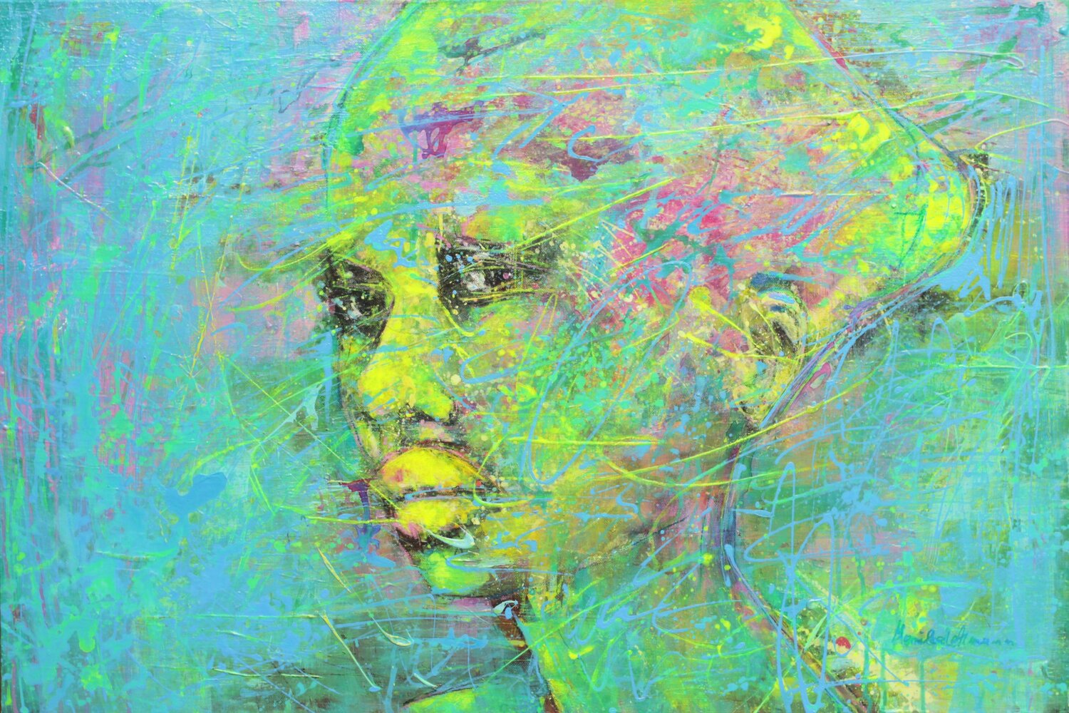 Face Monika Lehmann Original painting for sale