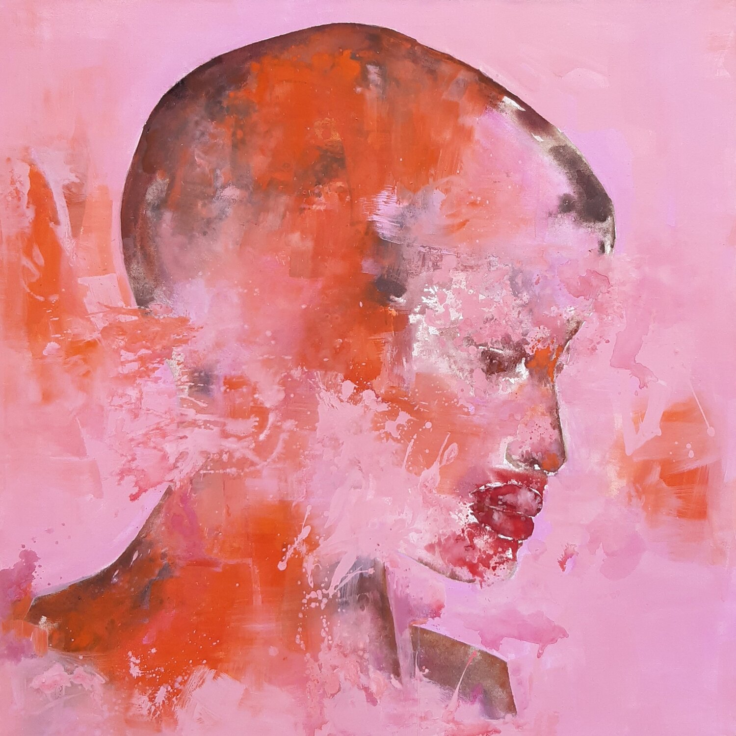 Face #112 - power of color Monika Lehmann Original painting for sale