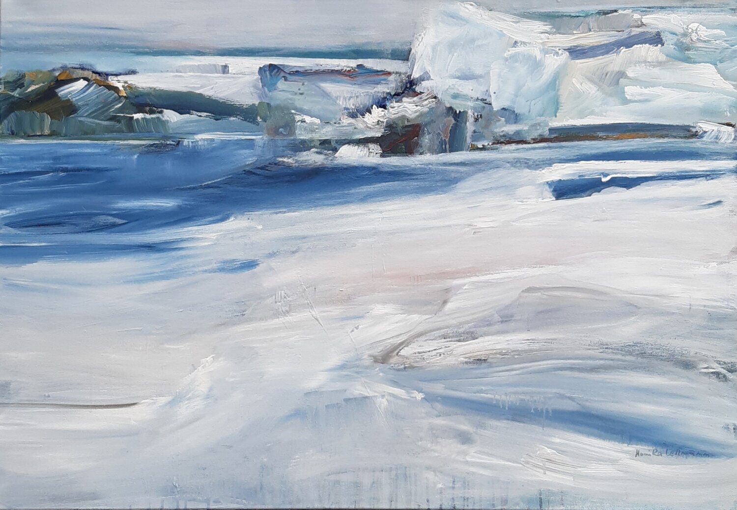 Schnee und Eis Monika Lehmann Original painting for sale